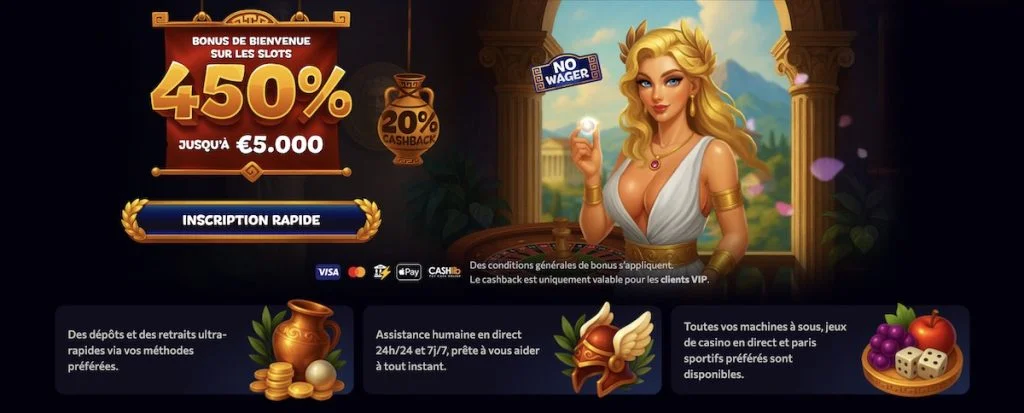 Aphrodite Casino desktop view