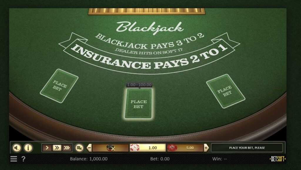 Betsoft blackjack