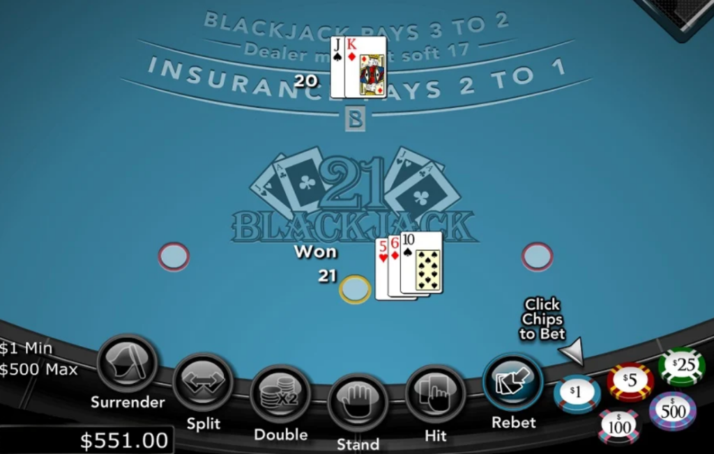 Blackjack RTG