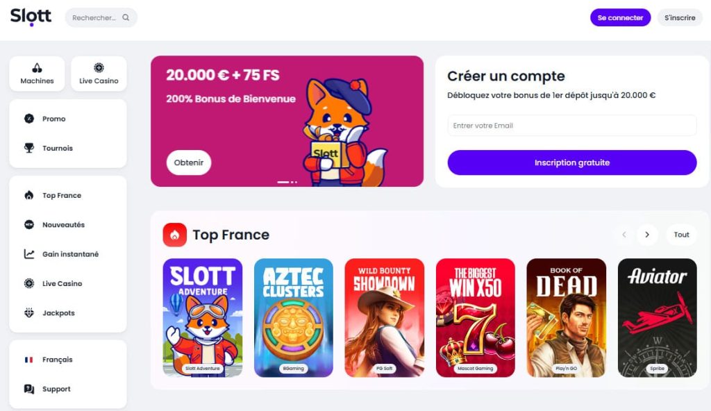 slott casino accueil